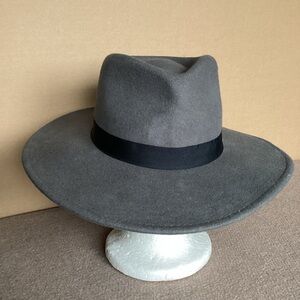 Biltmore for Madewell womens Hat Wide Brim felt Fedora Hat Size Medium 100% wool